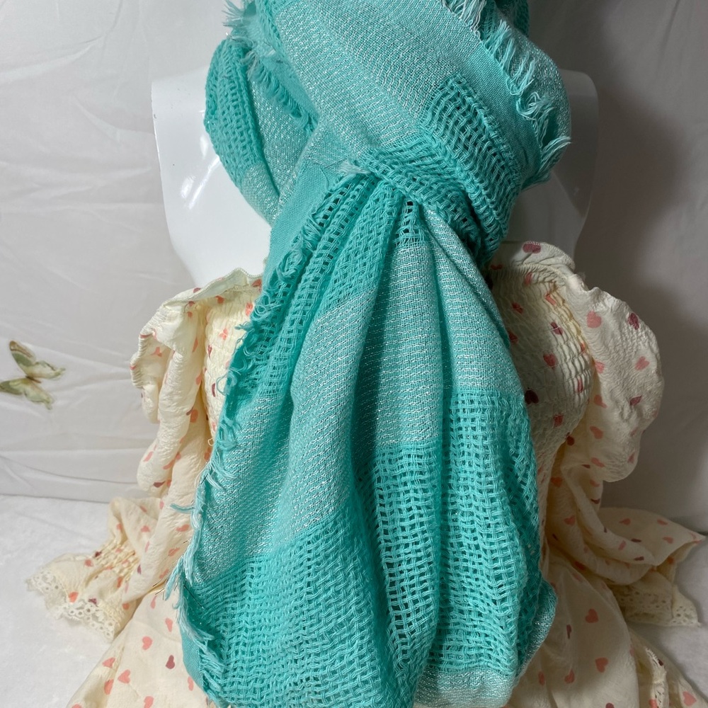 bp Turquoise Knit Scarf